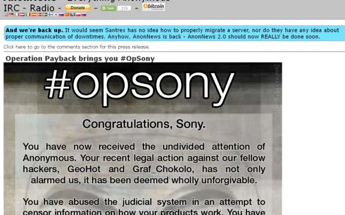 Mesajul lăsat de hackeri pentru cei de la Sony