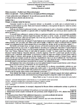 BACALAUREAT DE TOAMNĂ  SUBIECTE ȘI BAREME LIMBA ROMÂNĂ  REAL (1) png