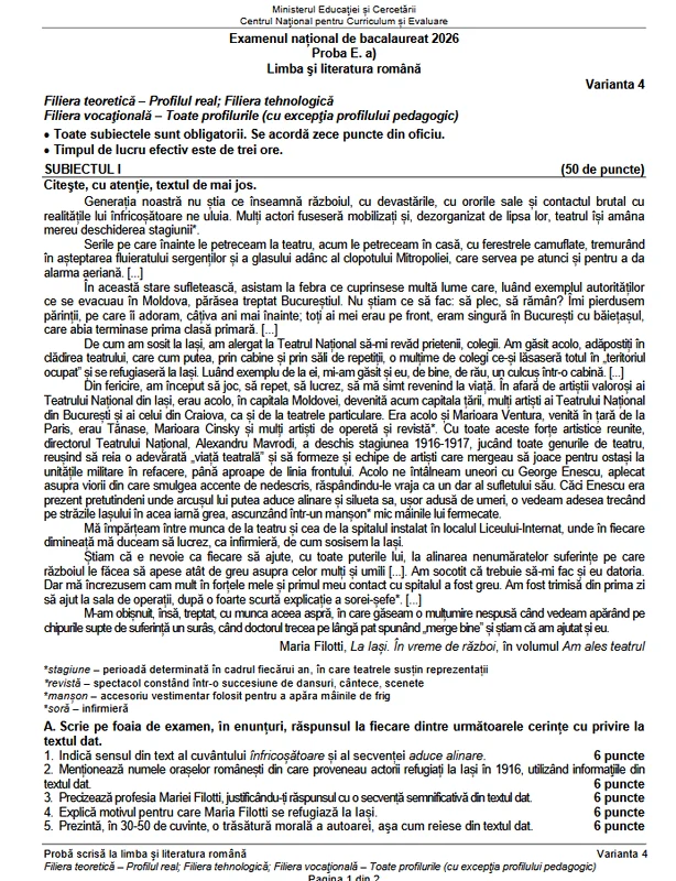 BACALAUREAT DE TOAMNĂ  SUBIECTE ȘI BAREME LIMBA ROMÂNĂ  REAL (1) png