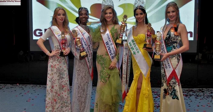 Eliza Ancău a câştigat trofeul cel mare al concursului. FOTO: Global Charity Queen