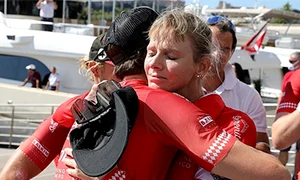 Fosta olimpică şi a felicitat coechipierii pentru efortul depus jpeg