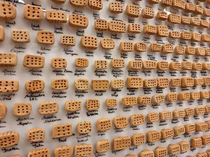 Câte o cărămidă pentru fiecare donator. FOTO: Arhiva personală