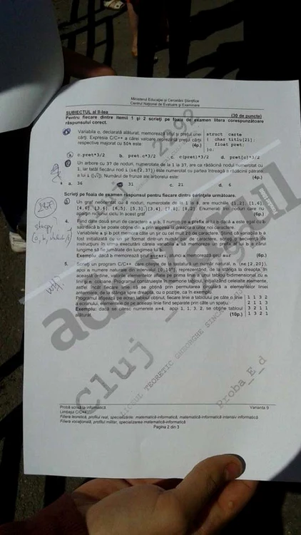 Bac 2015 subiecte Fizică. Prima sesiune