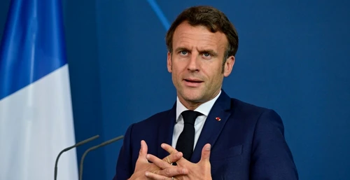 Emmanuel Macron, un mare fan al naționalei Franței. FOTO: AFP