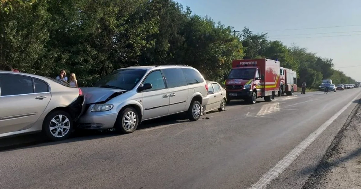 Imagine de la locul accidentului  FOTO: ISU Teleorman