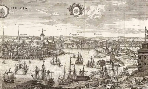 Orașul Stockholm, supranumit „Veneția Nordului”. În timpul șederii sale în capitala Suediei, Spătarul Nicolae Milescu a scris lucrarea „Enchiridon” (© Wikimedia Commons)