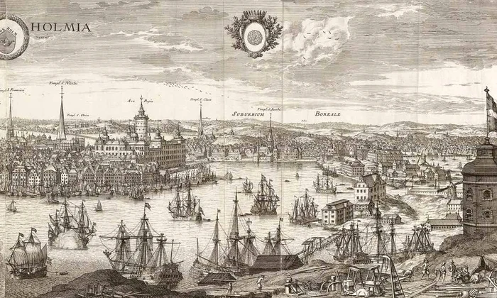 Orașul Stockholm, supranumit „Veneția Nordului”. În timpul șederii sale în capitala Suediei, Spătarul Nicolae Milescu a scris lucrarea „Enchiridon” (© Wikimedia Commons)