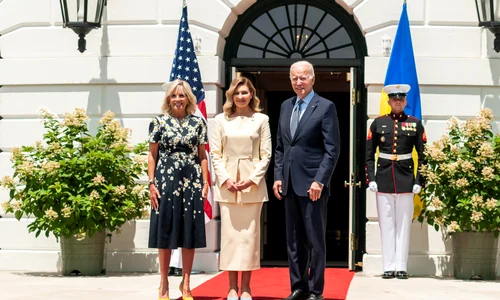 Olena Zelenska la Casa Alba in SUA Jill Biden aceeasi rochie ca la Bucuresti (1) jpg