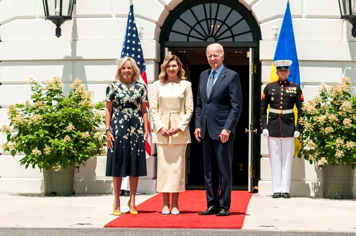 Olena Zelenska la Casa Alba in SUA Jill Biden aceeasi rochie ca la Bucuresti (1) jpg