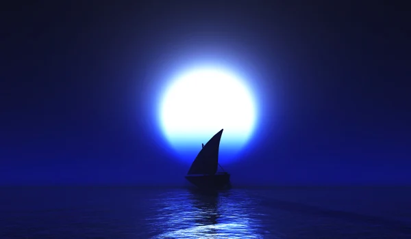 sailboat illuminated by moon jpg