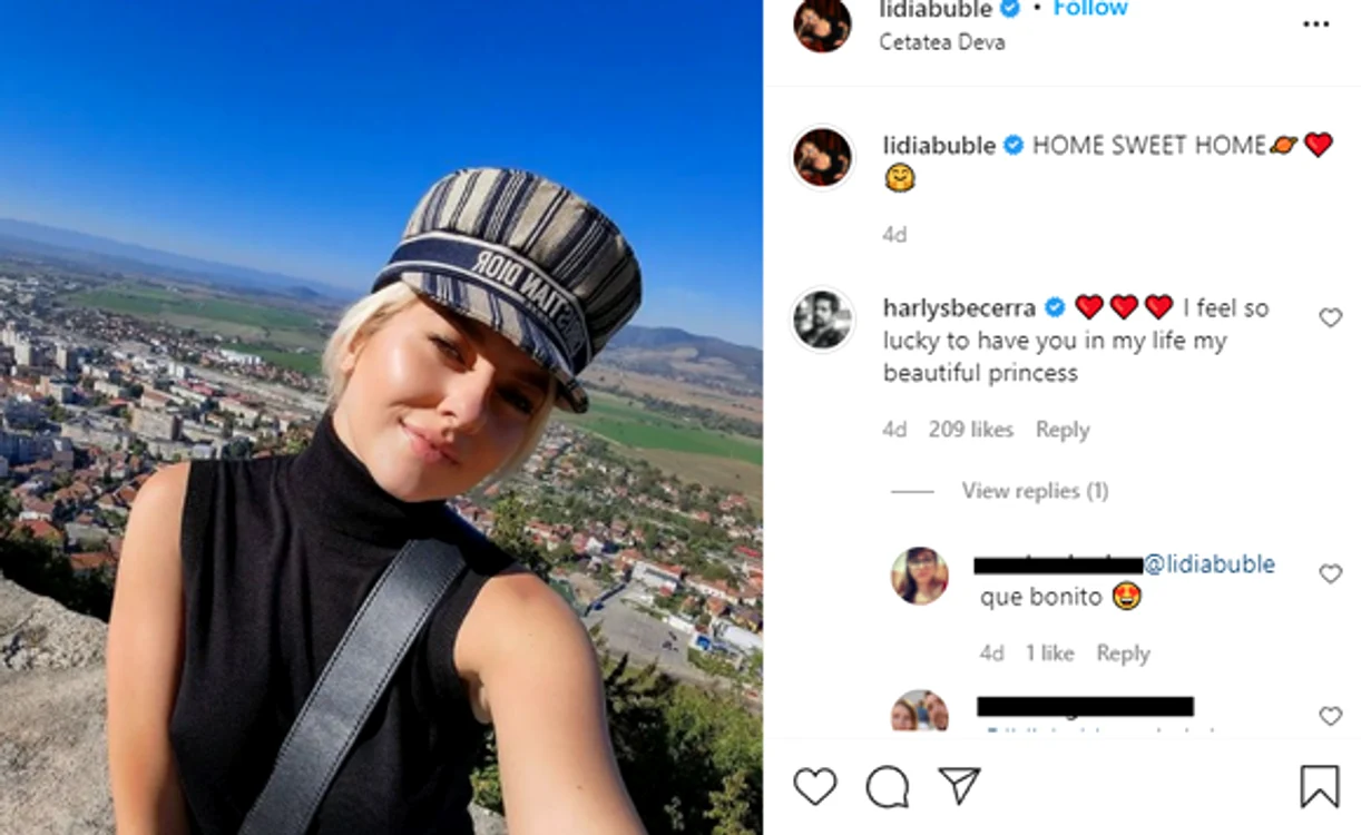 
    Harlys îi face declarații de dragoste la fiecare postarefoto: Instagram  