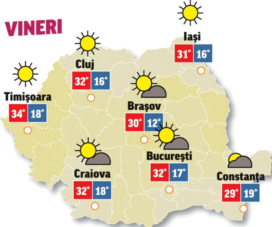 Prognoza meteo 7 august anunță vreme deosebit de calda, chiar caniculară în vestul țării