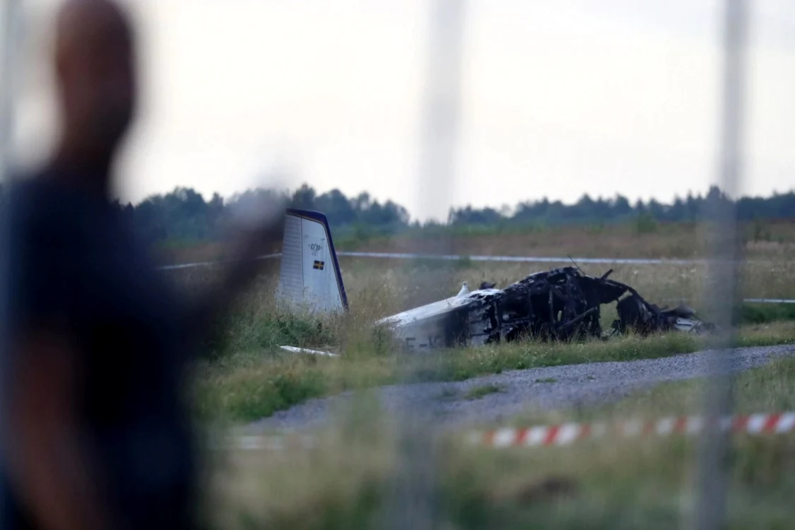 Avion prăbuşit în Suedia FOTO EPA-EFE