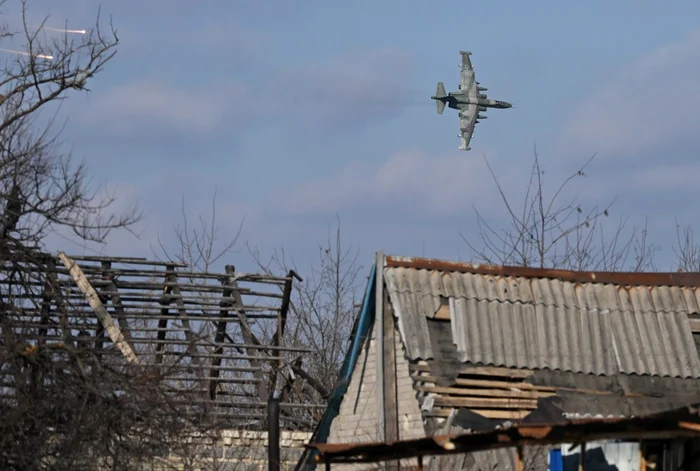 Avion de luptă Su-27 SM3 deasupra Avdiivka FOTO PROFIMEDIA