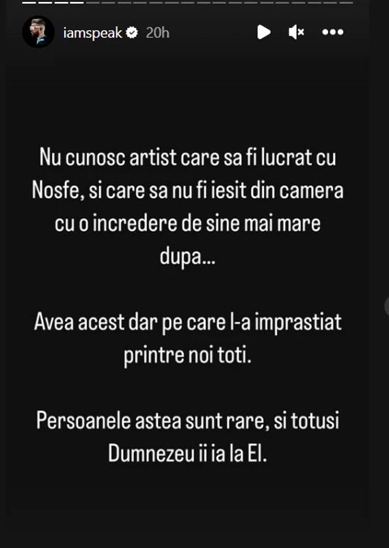 Speak despre moartea lui Nosfe și industria muzicală din România
