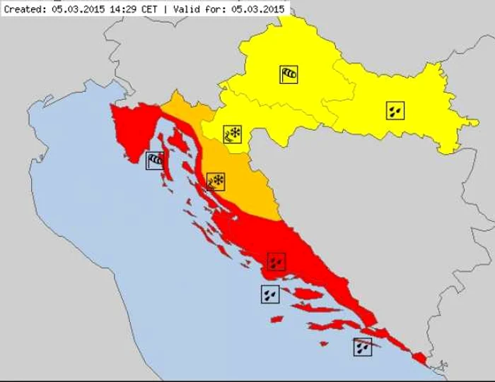 meteo avertizare cod rosu croatia