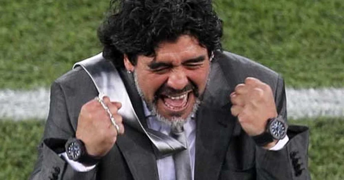 Aşa arăta Maradona în 2010, pe vremea când antrena selecţionata Argentinei FOTO Reuters