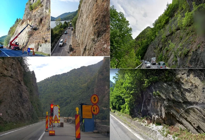 Lucrări de consolidare a versanților de Valea Oltului cu plase de protecție și bariere de retenție