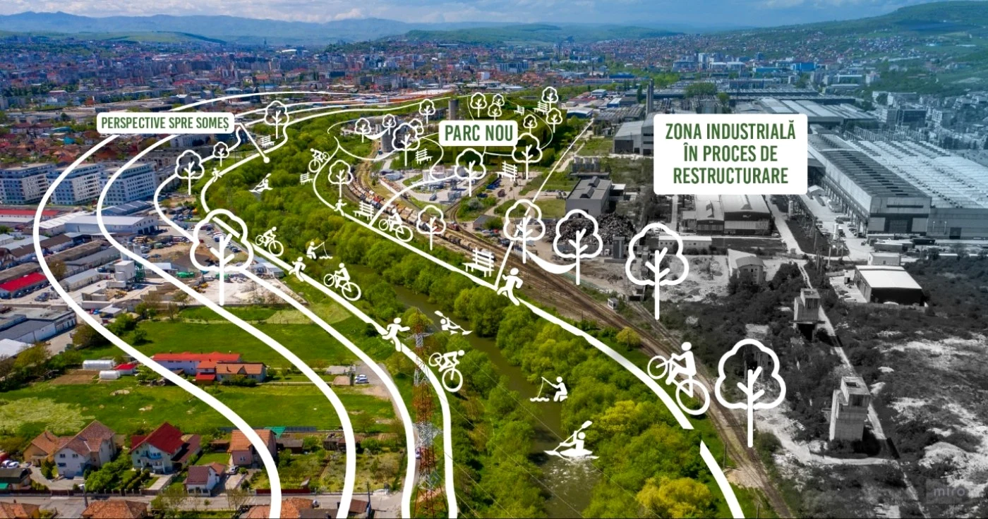 ONG-urile cer spaţii verzi şi locuri de agrement în zona industrială a oraşului. FOTO: SOS Cluj