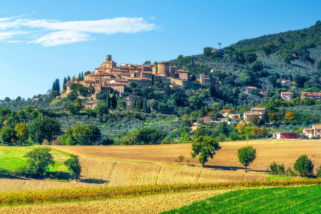 Dealuri cultivate în Umbria