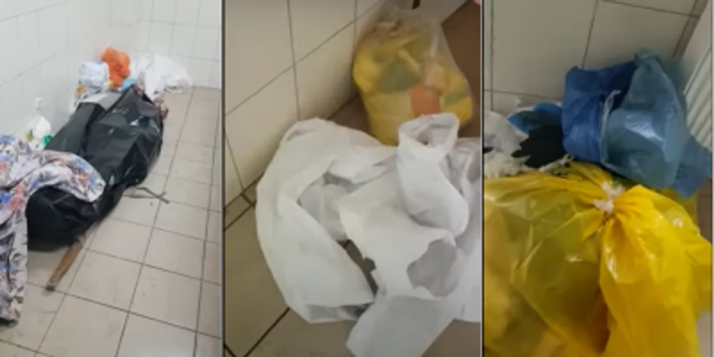 Imagini revoltătoare la Morga Spitalului din Horezu - Vâlcea - Spital Suport COVID Foto capturi video