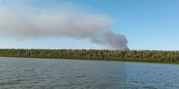 Un fum gros a acoperit Galațiul FOTO: George Nica/Facebook