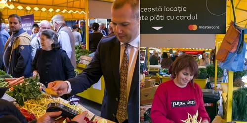 Plată cu cardul la tarabele din piaţa din Galaţi FOTO C Crângan