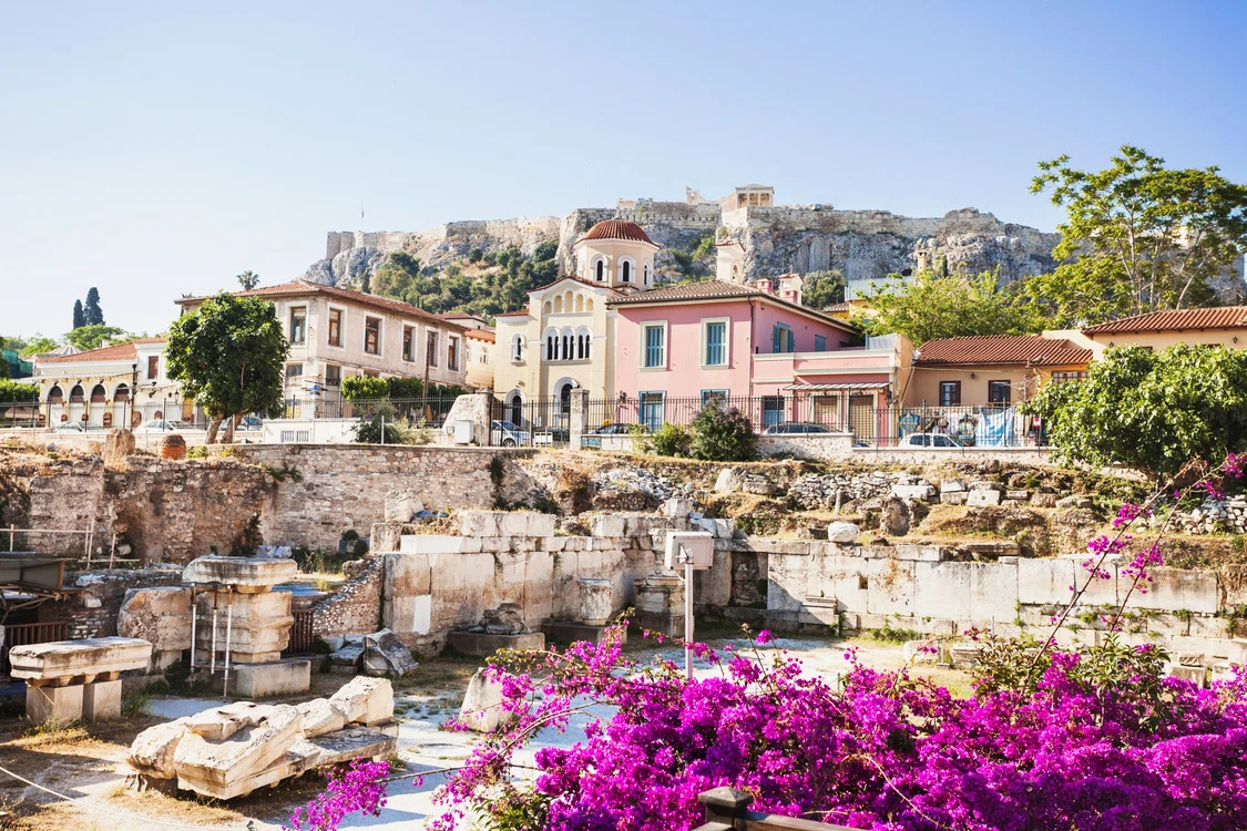 Cartierul Plaka din Atena. Foto: Shutterstock