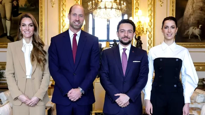 Kate Middleton, Prințul William, Prințul Hussein și Prințesa Rajwa foto Andrew Parsons Kensington Palace jpg