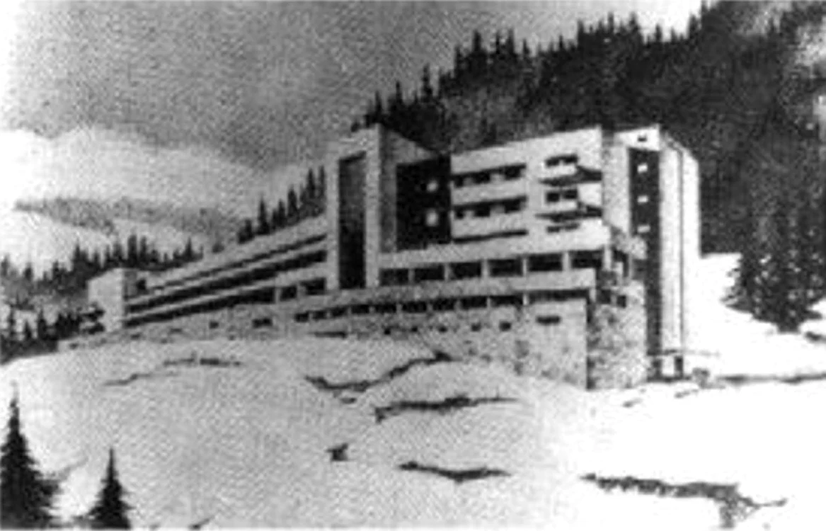 Imagine de epocă cu vechiul sanatoriu de la Cota 1400, ulterior „Hotel Alpin“. FOTO hotel-cota1400.ro