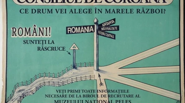 3 august: Are loc Consiliul de Coroană de la Castelul Peleș, la care se decide neutralitatea României în război jpeg