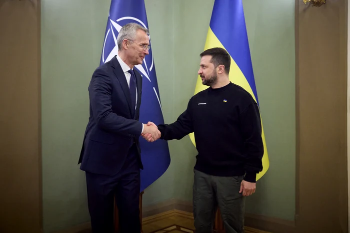 Jens Stoltenberg și Volodimir Zelenski FOTO Profimedia