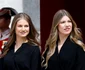 Prințesa Leonor și Infanta Sofia la întâlnirea cu Papa Leon. FOTO: Casa Regală spaniolă