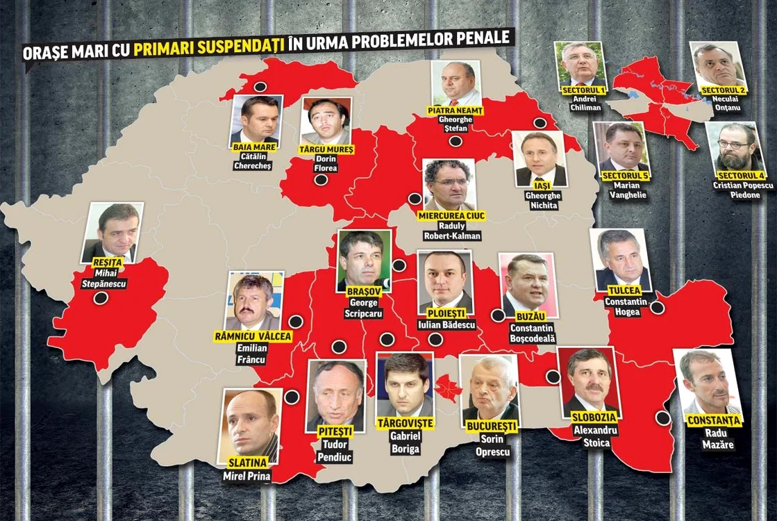 Primarii penali au fost luați de DNA din toate colțurile țării