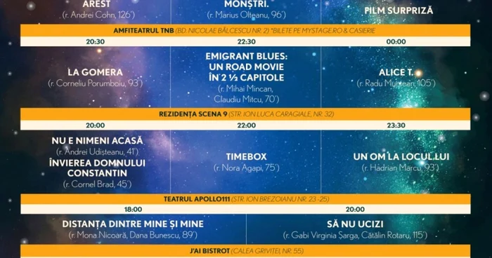 program noaptea alba a filmului romanesc