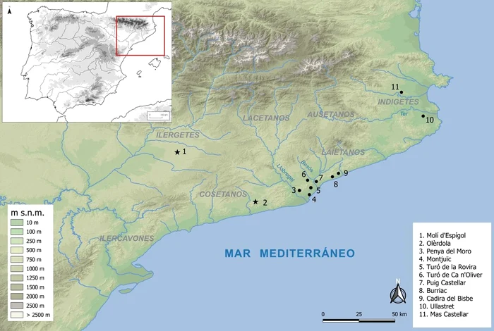 Nord-estul peninsulei Iberice (© Trabajos de Prehistoria (2025). DOI: 10.3989/tp.2025.1049)