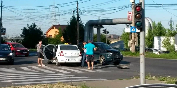 Imagine de la locul accidentului. Foto