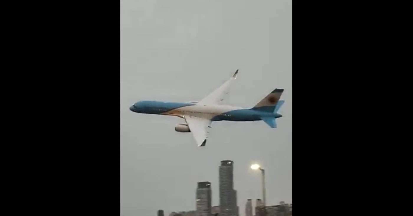 Aeronava prezidențială a Argentinei - captură Twitter