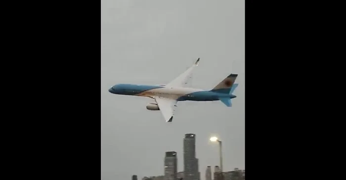Aeronava prezidențială a Argentinei - captură Twitter
