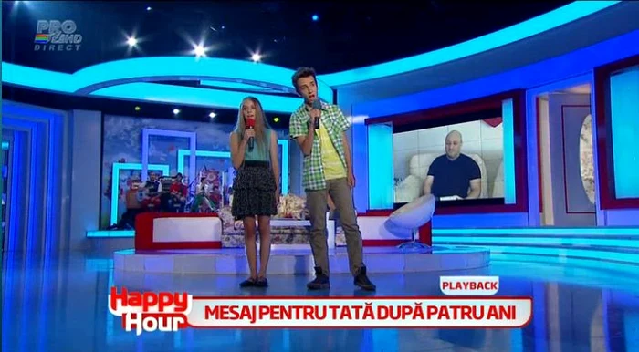 Dragoş şi Carina Dragomir au cântat în direct la Happy Hour (captură: PRO TV)