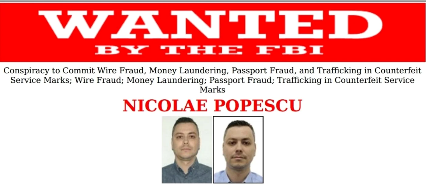 Hackerul Nicolae Popescu. FOTO www.fbi.gov