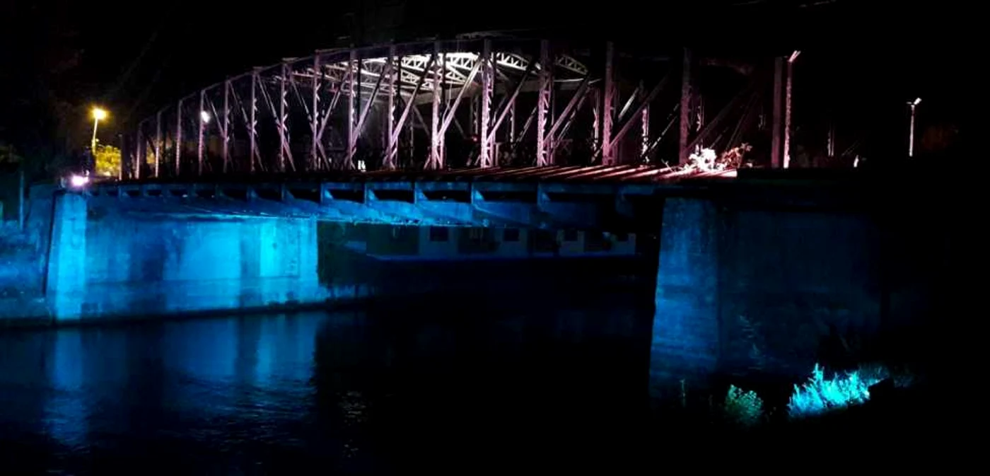 Iluminarea Podului de Foer din Timişoara FOTO Ş.Both