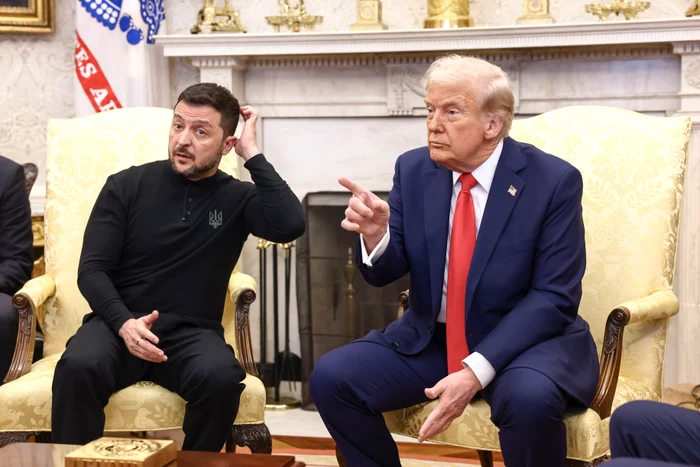 Trump și Zelenski au o discuție telefonică. FOTO: EFA-EPE