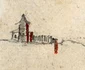 Ansamblul Porții Sf  Gheorghe (profil) figurat pe planul întocmit de G .M.  Visconti, în 1711