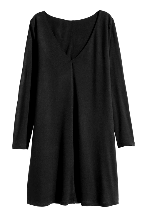 Rochie din jerseu în V, H&M, 79,90 lei jpg jpeg