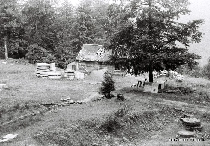 Cabana din Sarmizegetusa Regia, în anii '80. Foto: Cornelius Ionescu