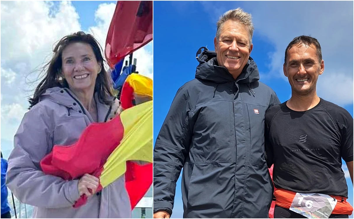 Carmen Iohannis si Klaus Iohannis pe varful Moldoveanu alaturi de Levente Polgar   Facebook jpg