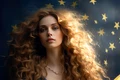 close up beautiful girl portrait with curly hair jpg