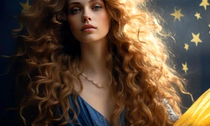 close up beautiful girl portrait with curly hair jpg