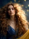 close up beautiful girl portrait with curly hair jpg